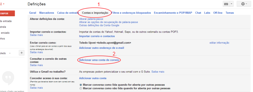 Como importar uma conta do Yahoo Mail para o Gmail